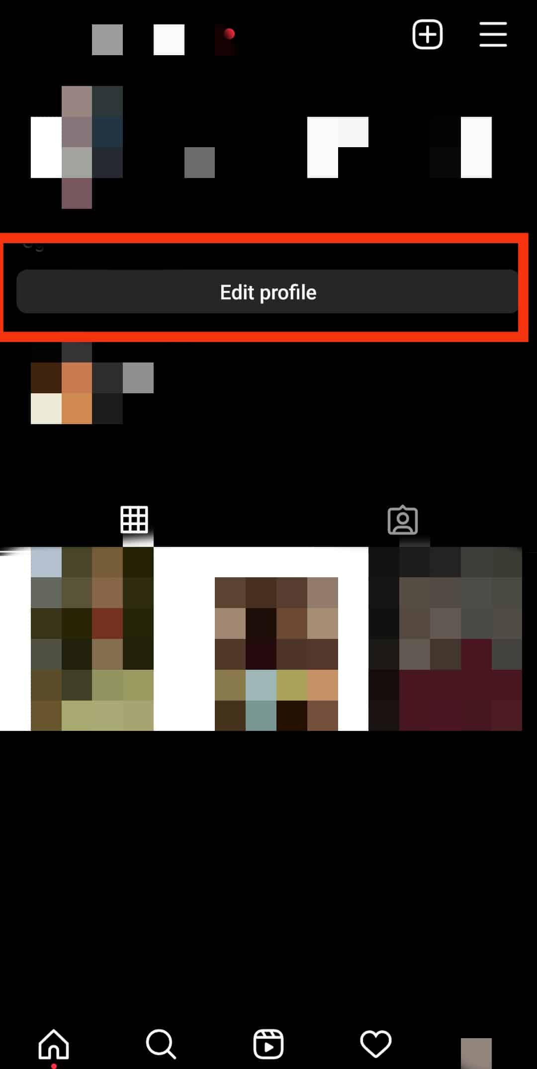 Tap Edit Profile. | 