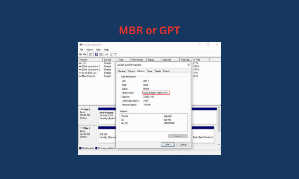 How to Check MBR or GPT in Windows 10