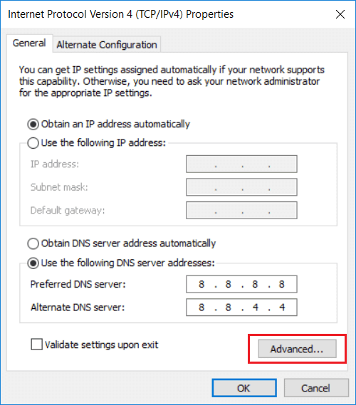 Update DNS Settings 