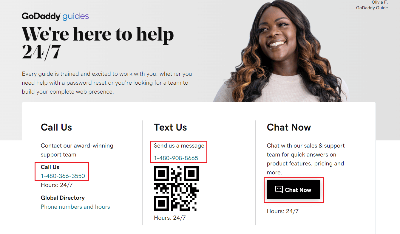 Call Us OR Text Us OR Chat Now | How to Delete GoDaddy Domain
