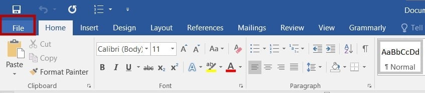Click on File. Fix Office Error 135011 Your Organisation Has Disabled This Device
