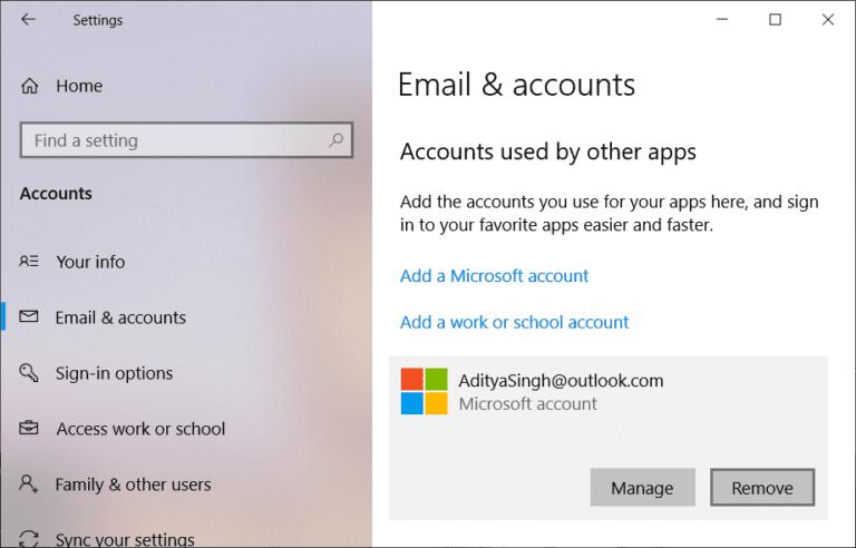 Remove the Account and the Device