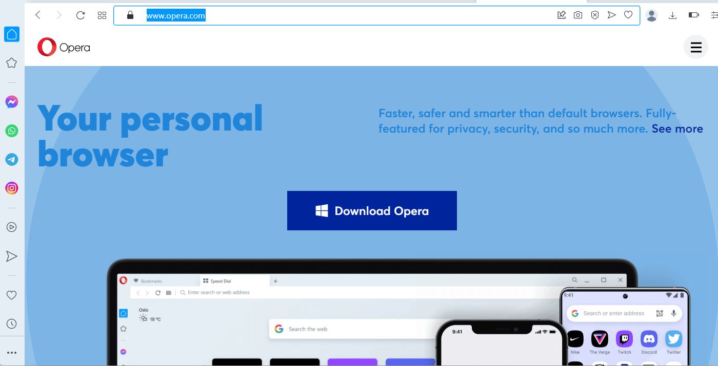 Switch to a different Browser