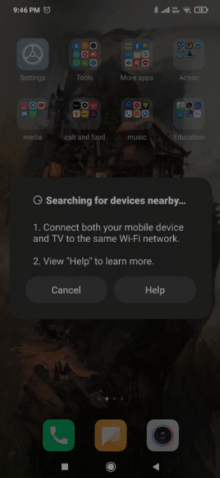 list of accessible devices. 