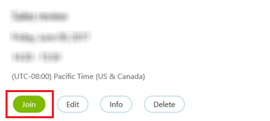 Skype for Business Web Scheduler - desired meeting - Join