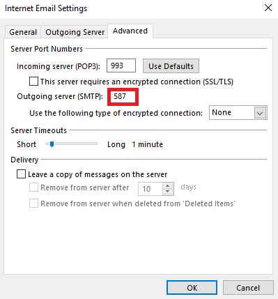 enter the Outgoing server SMTP value as 587 or 465. How to Fix Comcast Email Not Working