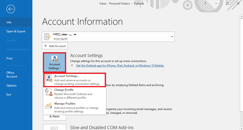 click on the Account Settings and select Account Settings. How to Fix Comcast Email Not Working