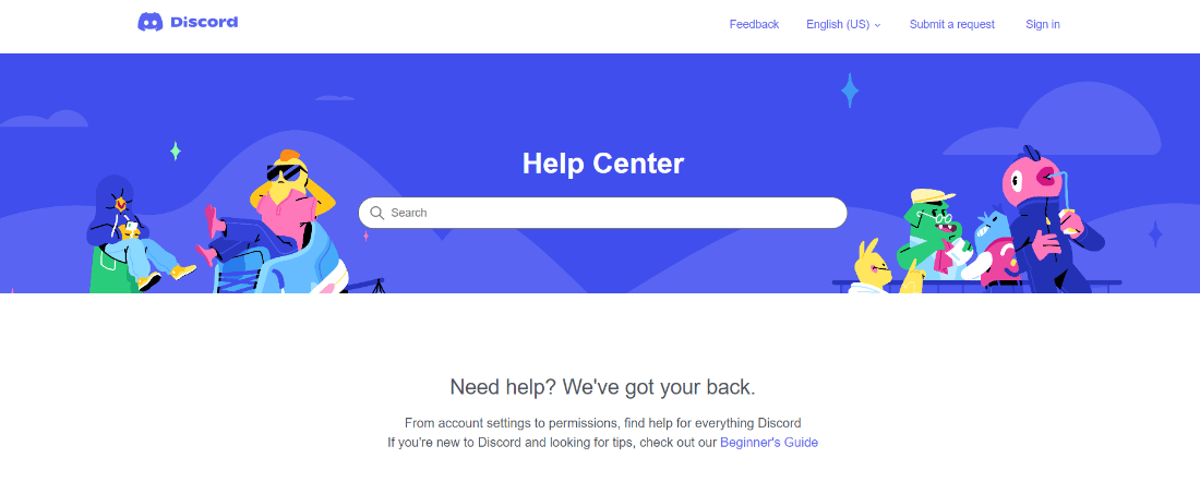 discord support page 