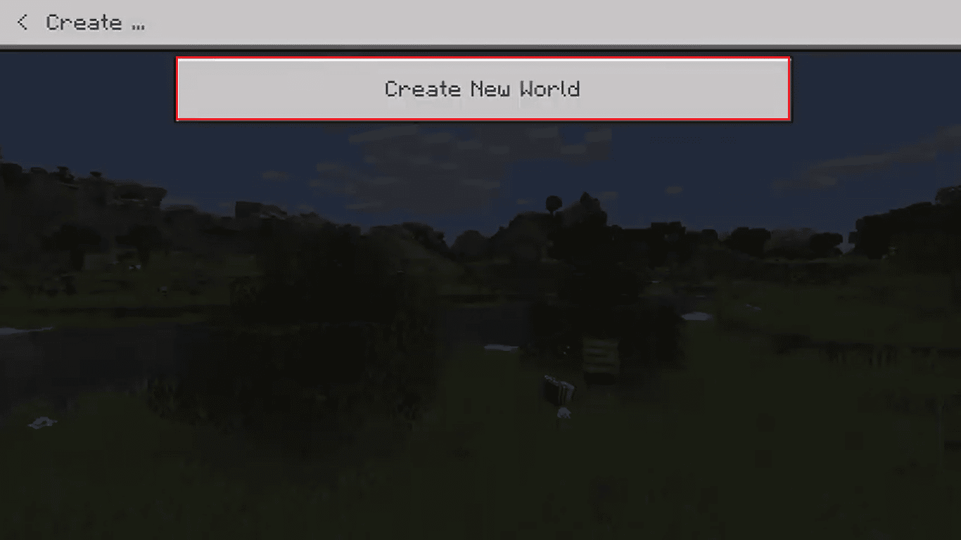 Minecraft Create New World