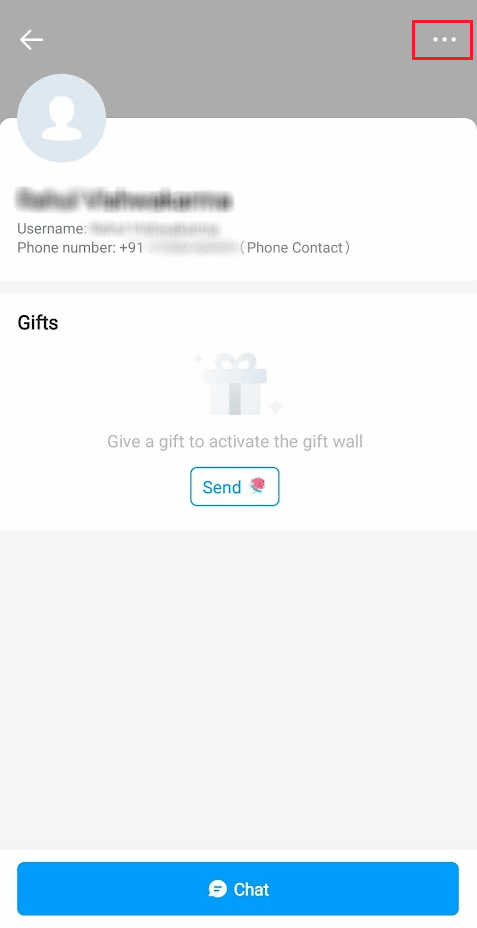 Tap on the three-dotted icon from the top right corner of the screen
