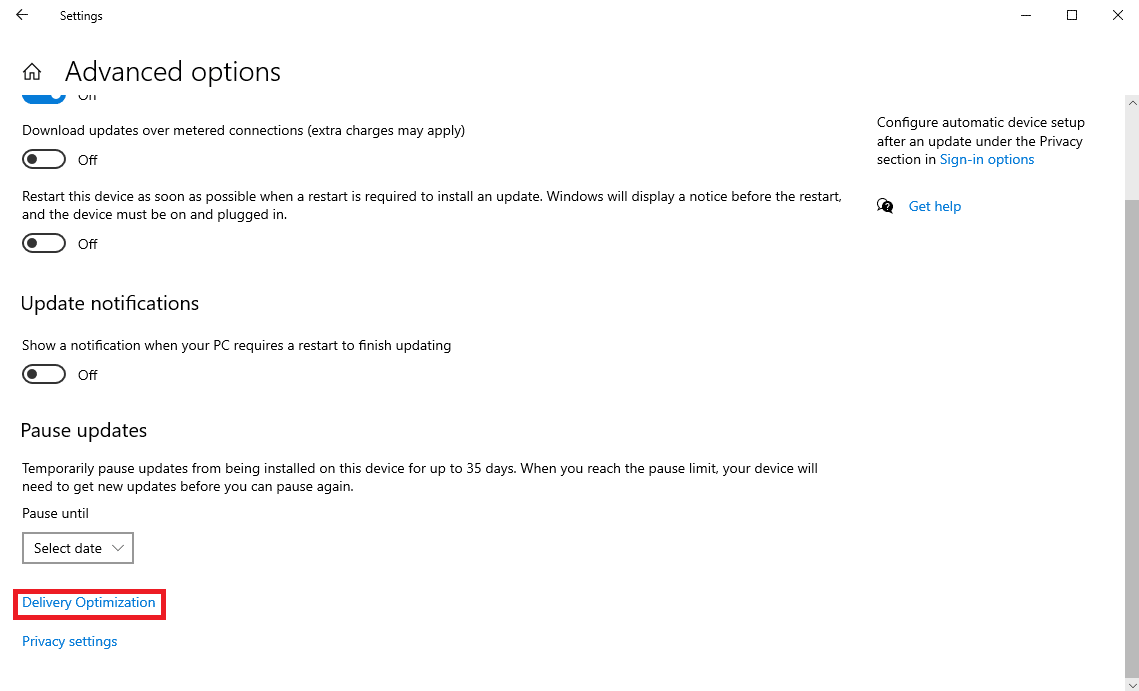 Scroll down and click on Delivery Optimization. 9 Ways to Fix Xbox Game Pass Install Error 0x800700e9 on PC