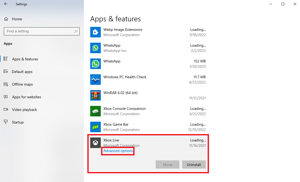 click on Advanced options. 9 Ways to Fix Xbox Game Pass Install Error 0x800700e9 on PC