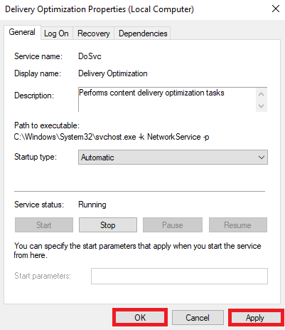 click Apply and then OK to save the changes. 9 Ways to Fix Xbox Game Pass Install Error 0x800700e9 on PC