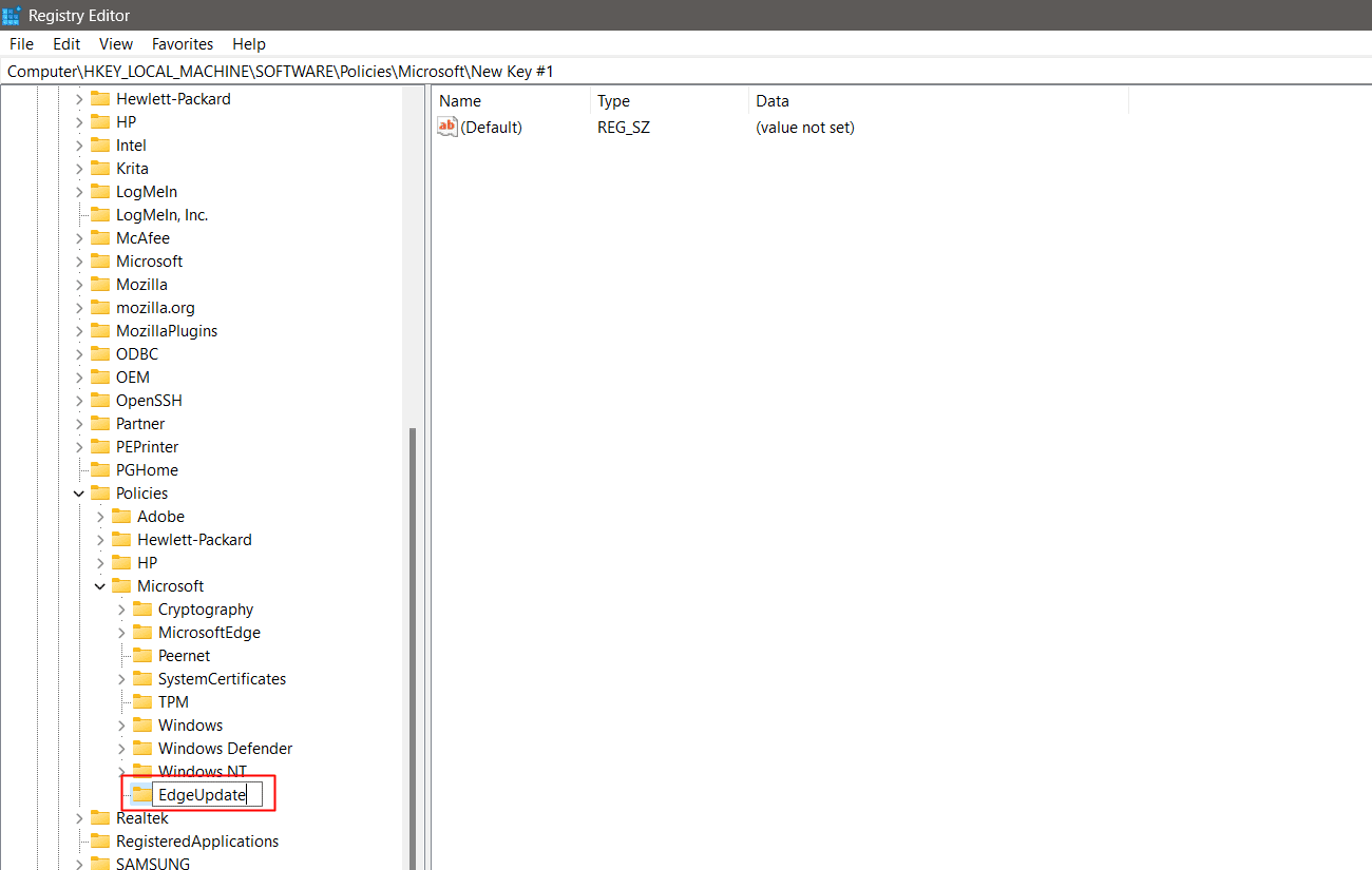 EdgeUpdate branch created