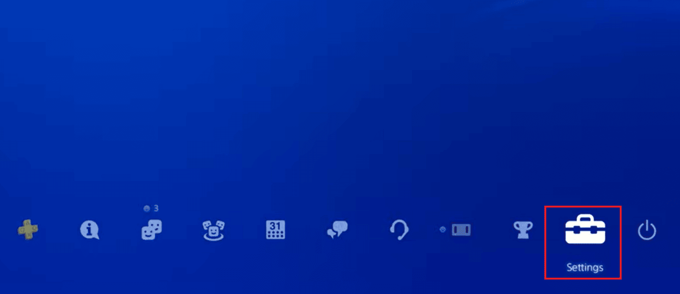 Settings on PS4