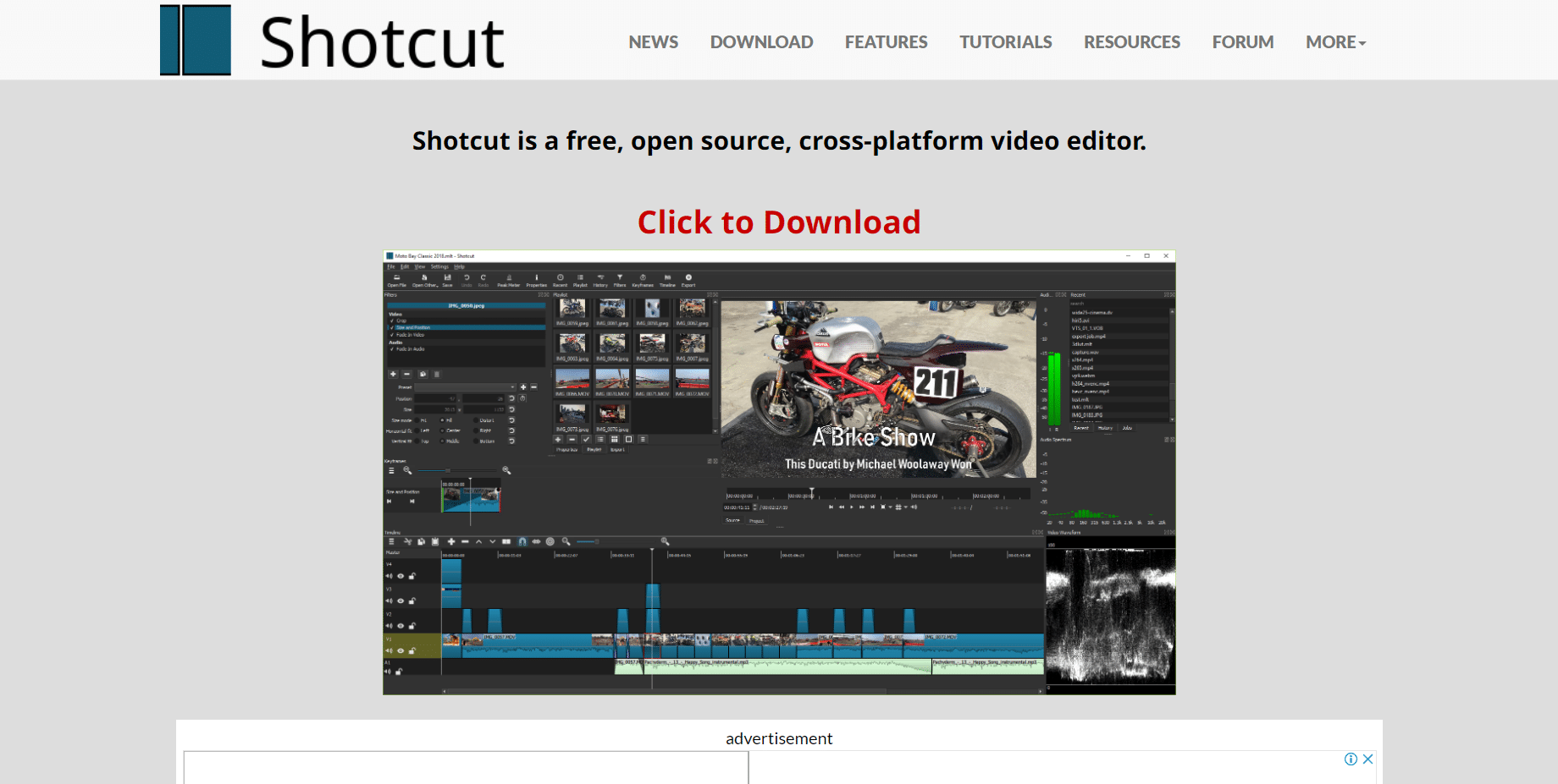 Shotcut website