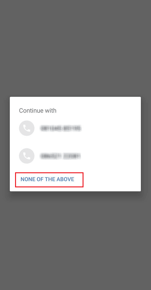 NONE OF THE ABOVE