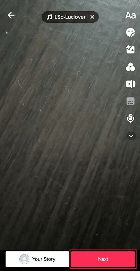 tap on Next to post the video on your TikTok profile