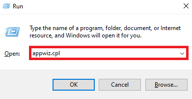 type appwiz.cpl and press the Enter key. How to Fix the Specified User Does Not Have a Valid Profile