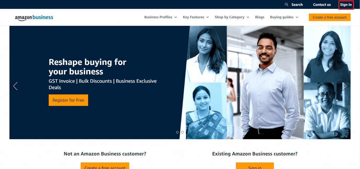 Click on Sign in at the top right corner | How to Get Amazon Prime Discounts for Teachers