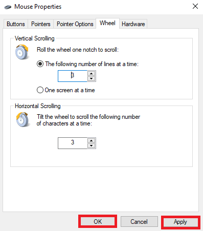 click Apply and then OK. Fix Windows Scrolling by Itself Issue