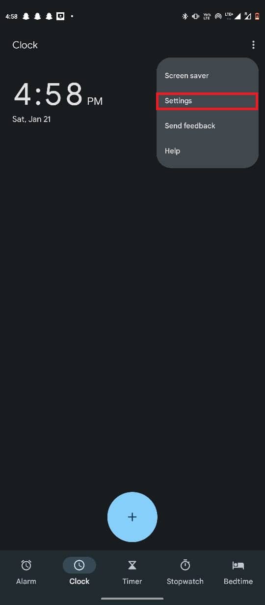 Tap on the three-dot icon and then select Settings