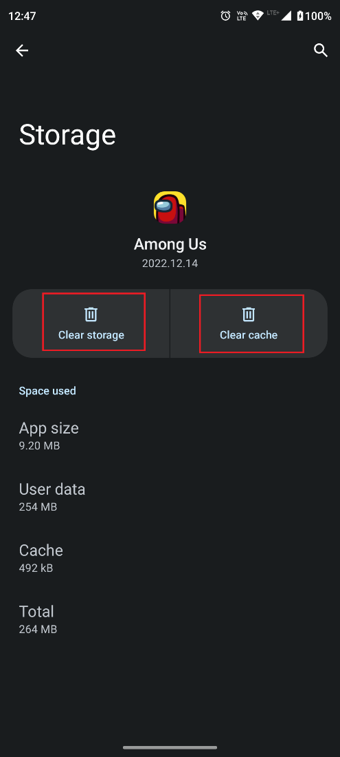 Tap on Clear cache and Clear storage