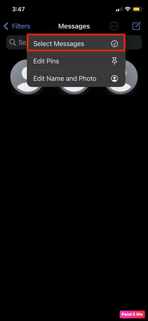 tap on select messages | iPhone not receiving texts from Android