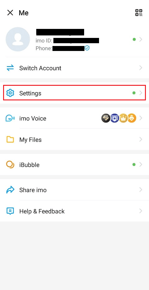Tap on Settings