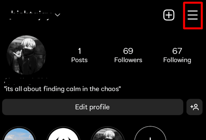  In the top-right portion of your screen, tap the Hamburger icon
