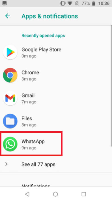 Tap on Whatsapp. | Whatsapp camera settings
