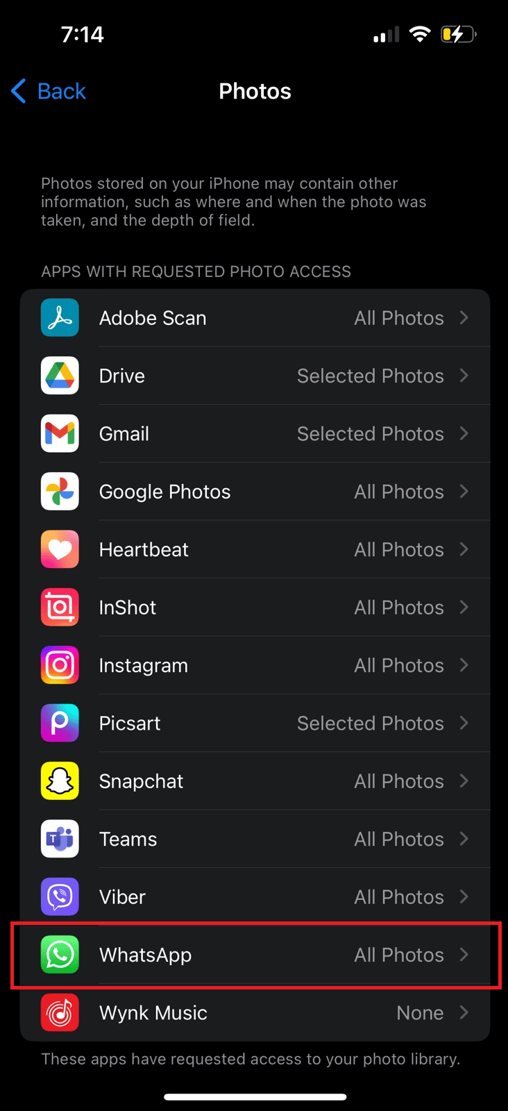 select Whatsapp