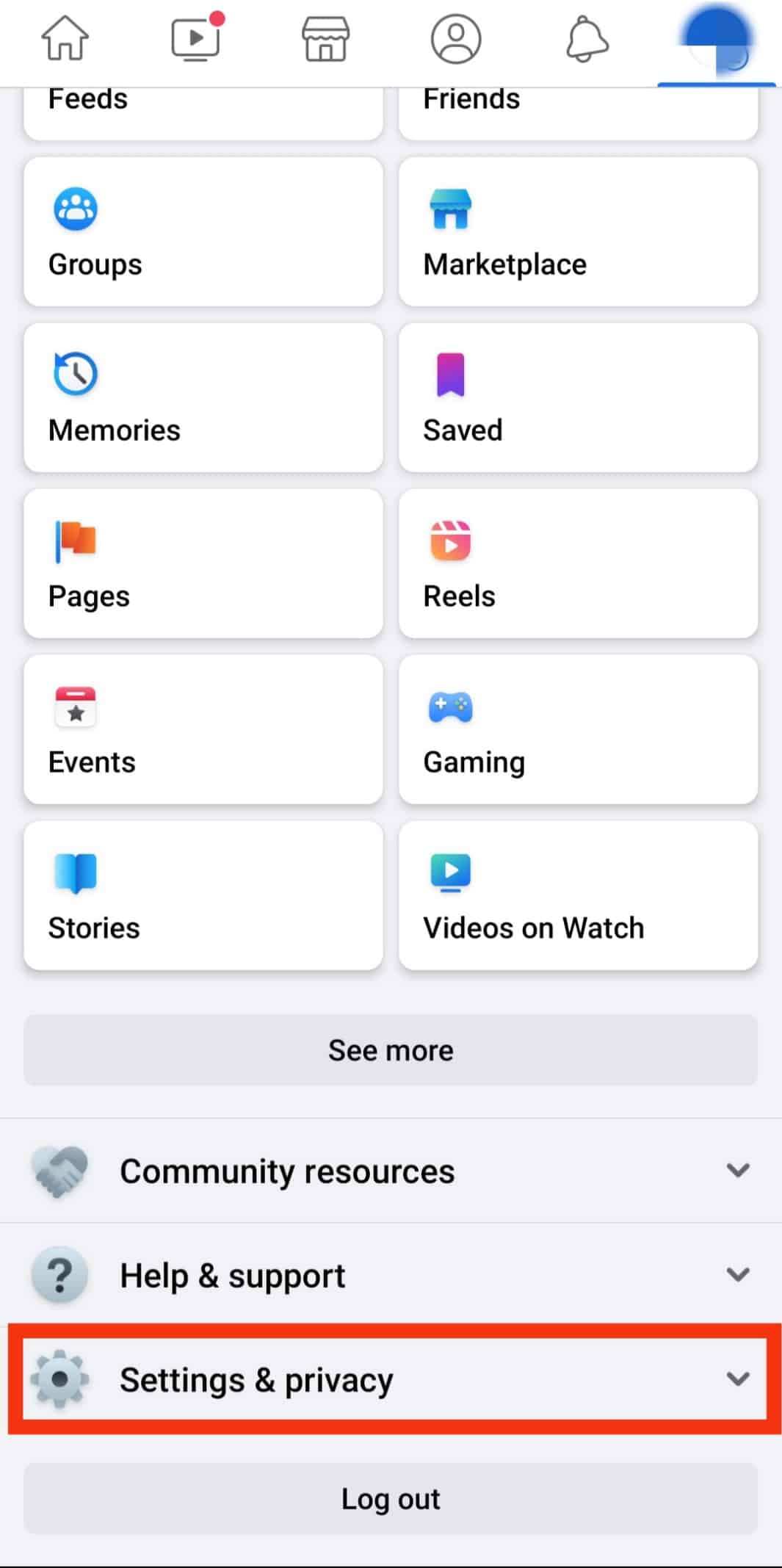 First select Settings and privacy, then tap on Settings. | How to Refriend Someone on Facebook