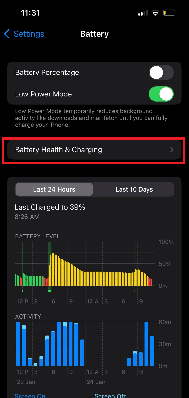 select Battery Health