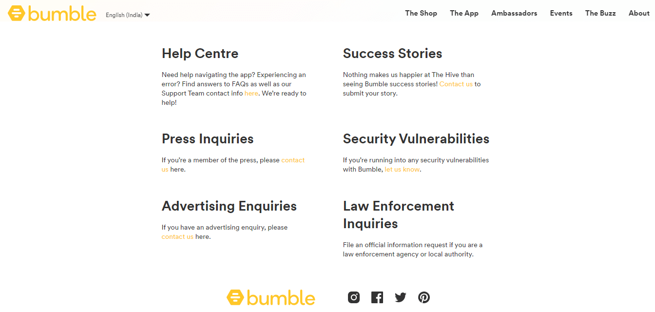 bumble support page. Fix Bumble keeps crashing on Android