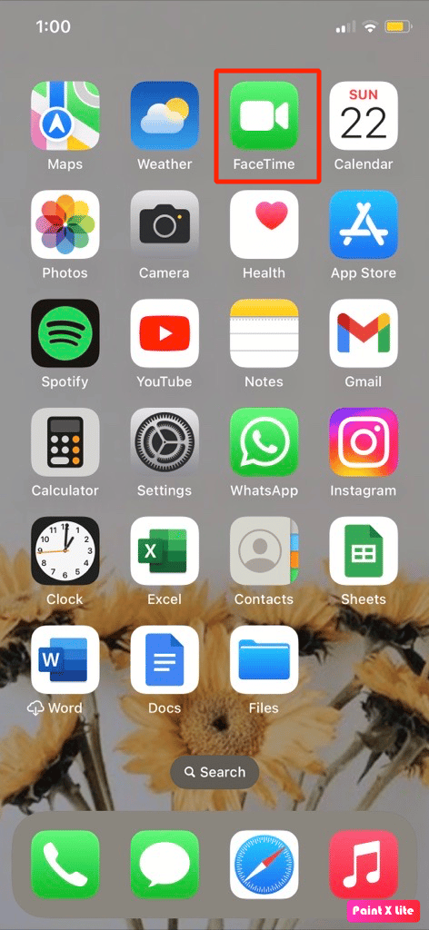 go to facetime app