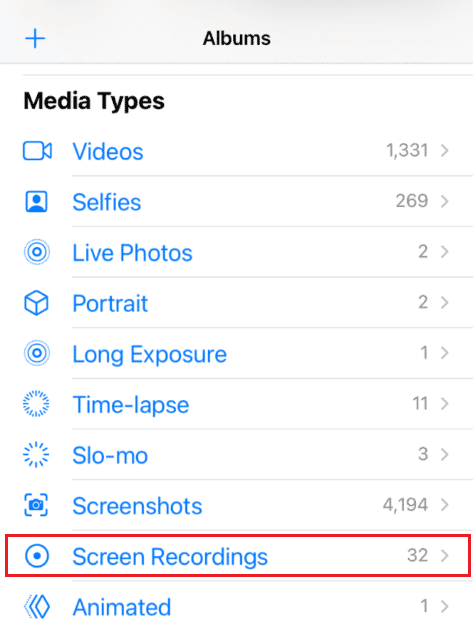Photos app - Albums - Screen Recording | how to see FaceTime photos & can you save FaceTime videos