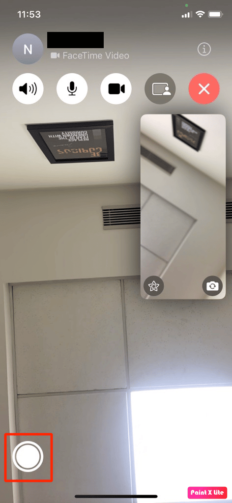 tap on shutter icon | how to see FaceTime photos & can you save FaceTime videos