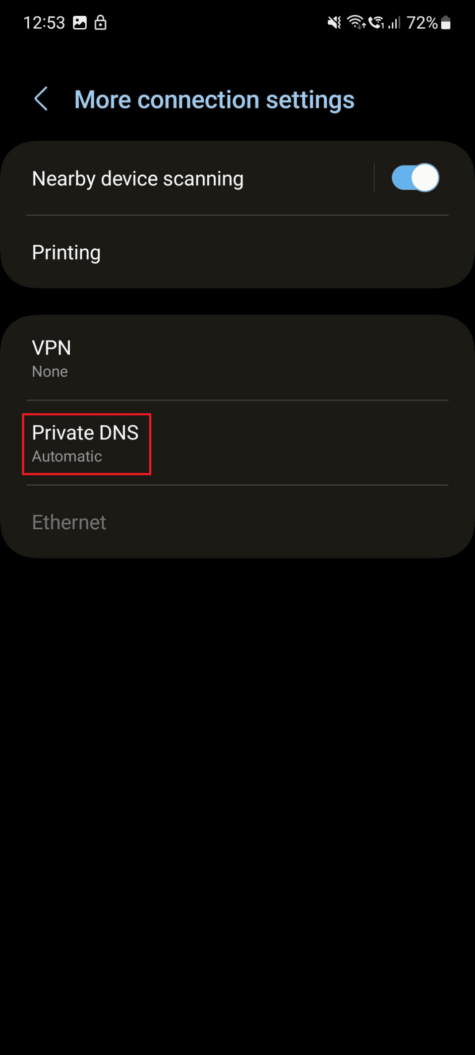 private dns s21