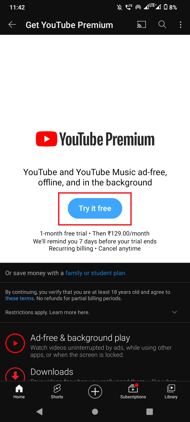 tap try it for free. | How to Make Android Phone and Tablet Completely Ad Free