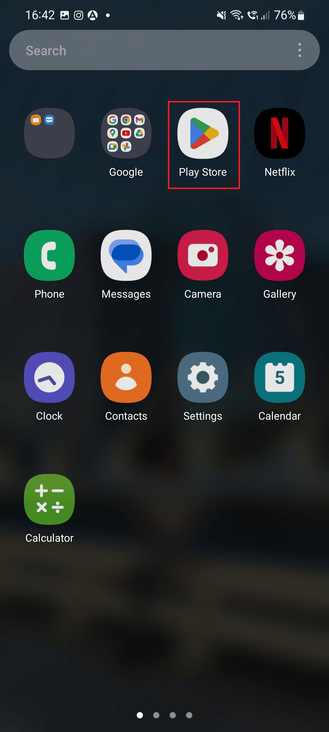 PLAY STORE OPTION SHOWN