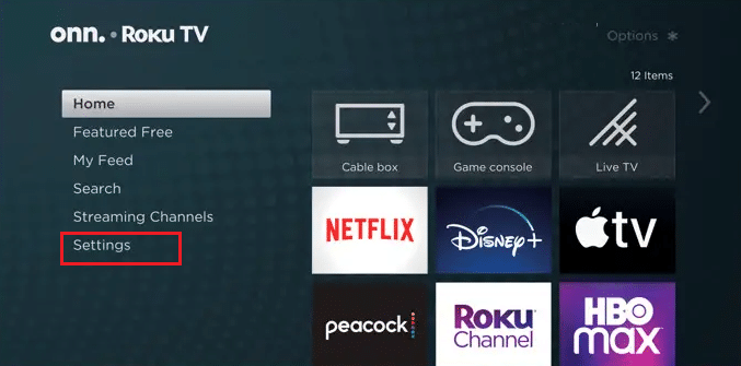 Select Settings