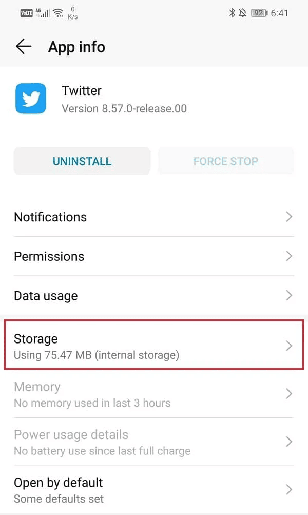 Tap on Storage