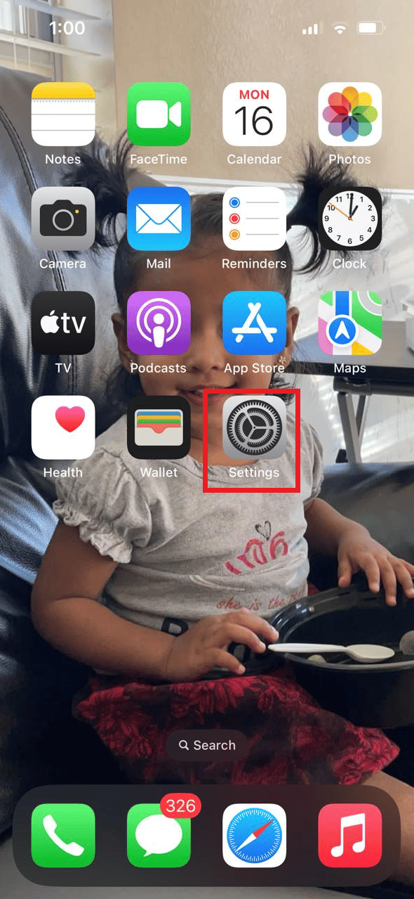 Open Settings on your iPhone