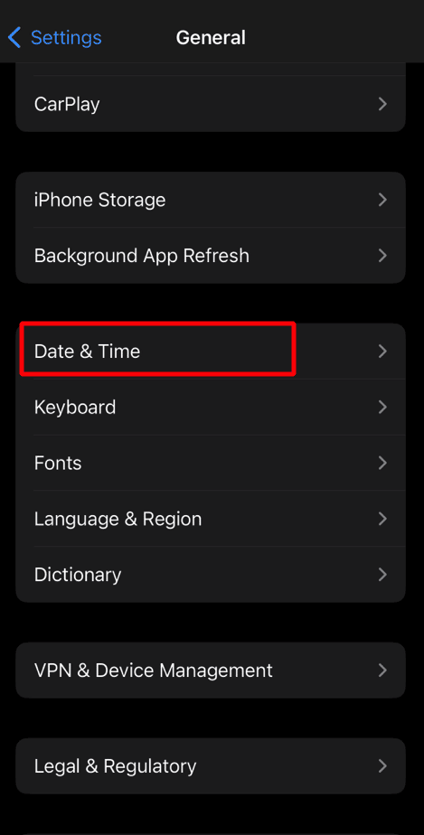 choose date & time option