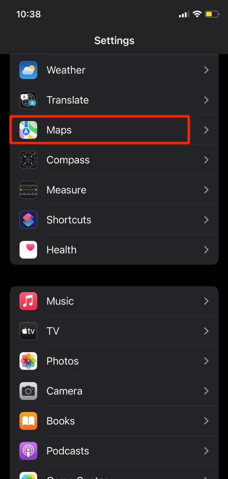 tap on maps
