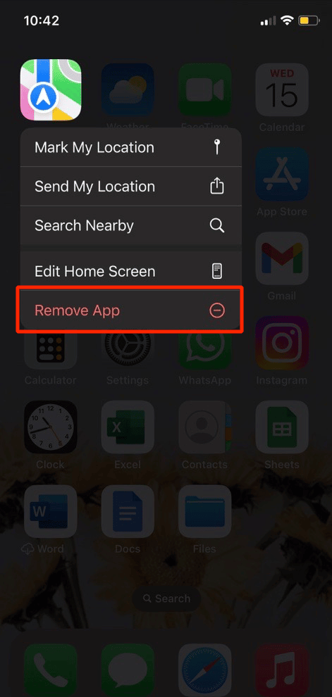tap on remove app. 13 Ways to Fix Apple Maps Not Working