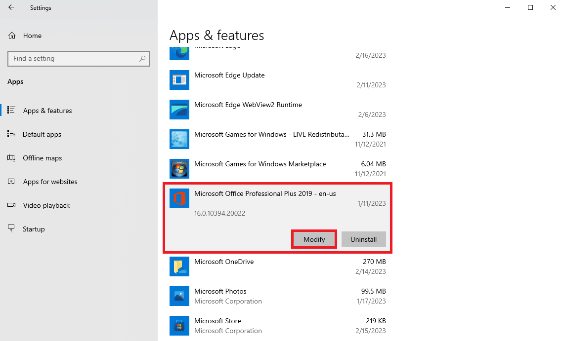 click on Modify. 8 Ways to troubleshoot Microsoft Office setup error code 30180-4