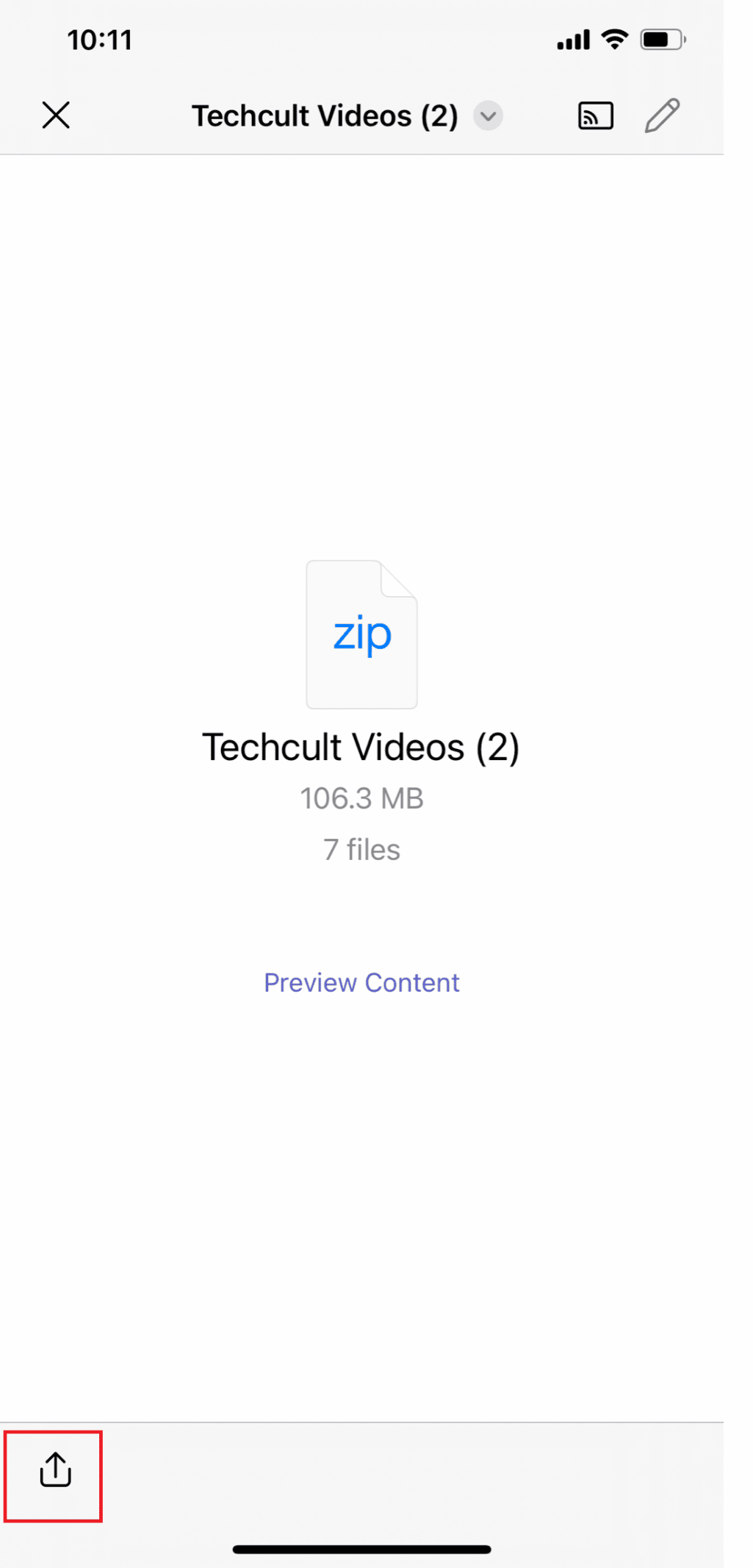 Tap on the share icon, it looks like an arrow coming out of the box