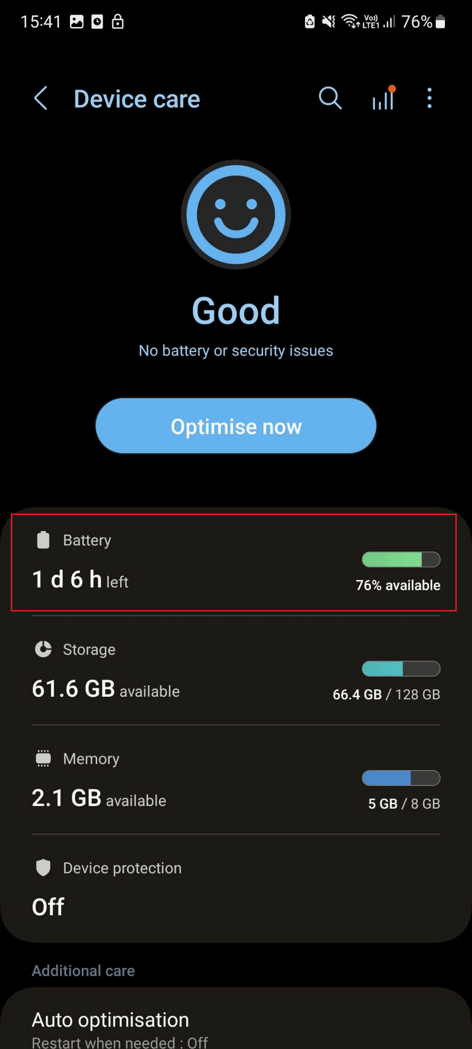battery s21